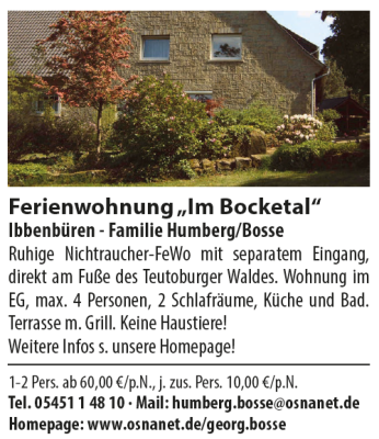 Ferienwohnung im Bocketal