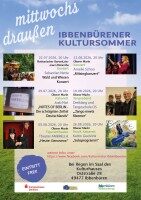Ibbenbürener Kultursommer 2026 Plakat zum Ibbenbürener Kultursommer 2026 mit Kabarett, Konzerten, Lesungen und Theater