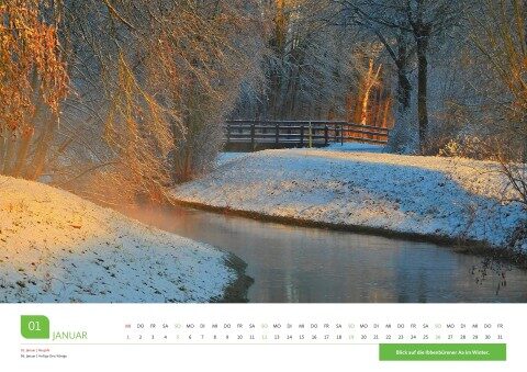Blick auf die Ibbenbürener Aa im Winter