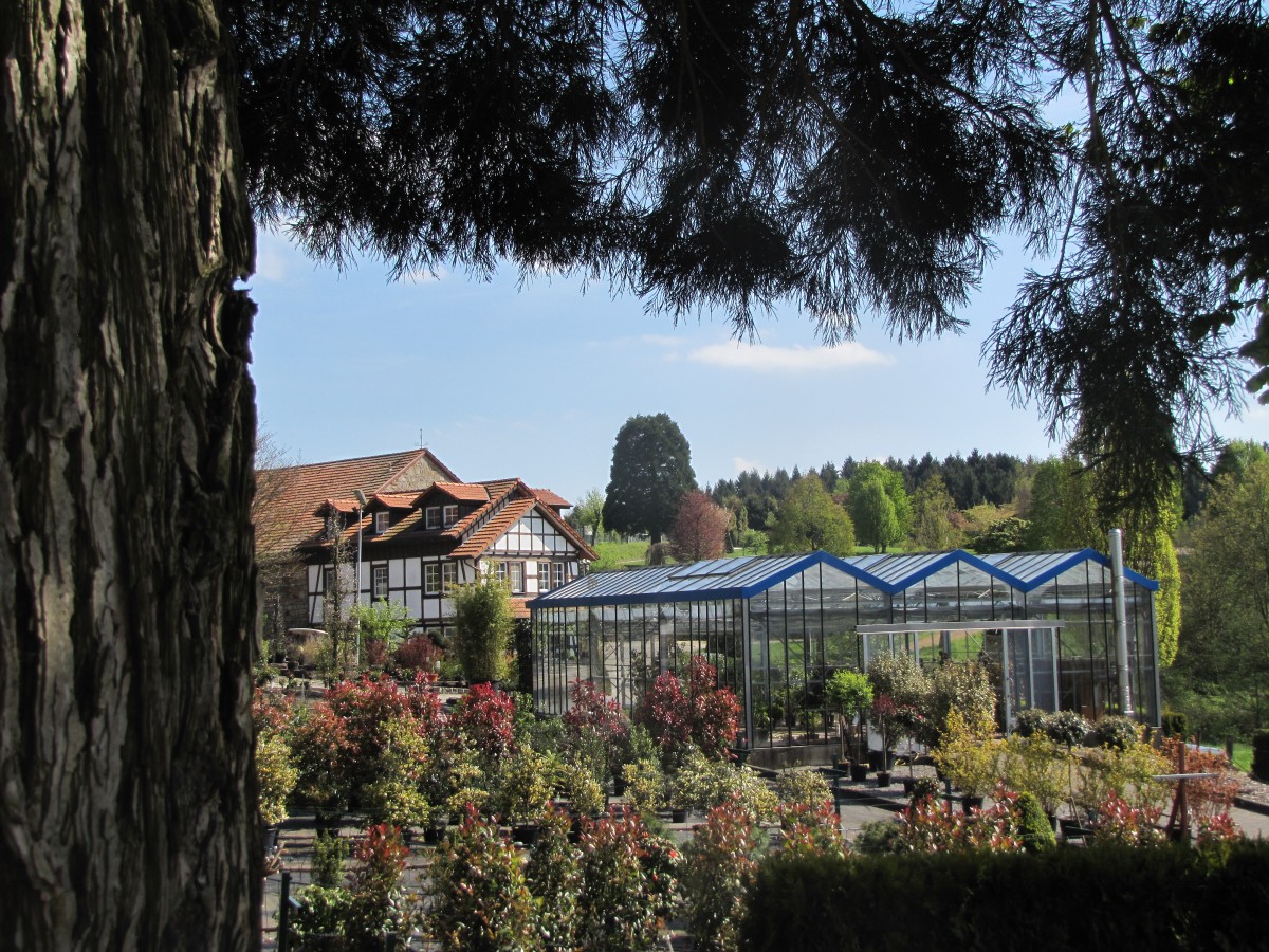 Verkaufsareal und Gewächshaus